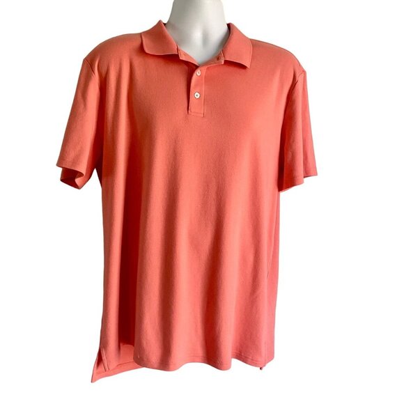 Tackle & Tides Orange Short Sleeve Polo Shirt Men's Large - Picture 2 of 10